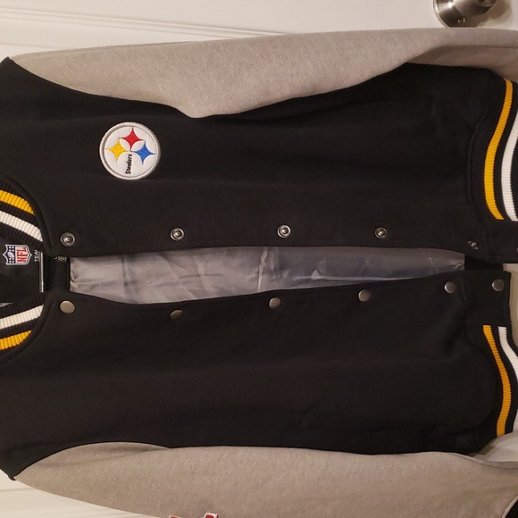 WOMEN'S LARGE NFL STEELERS LETTERMAN/VARSITY JACKET - Picture 14 of 16